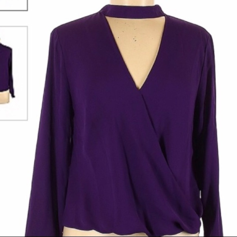 NWT -Long Sleeve blouse cross body